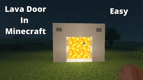 Minecraft || Simple Lava Door || how to make working Lava door in minecraft