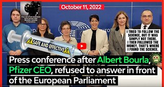 Press conference after Pfizer CEO Albert Bourla refused to answer in front of European Parliament