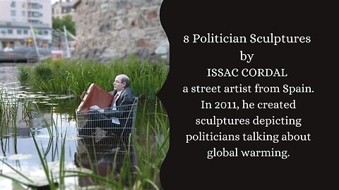 CHECK OUT THESE SCULPTURES by ISSAC CORDAL: Politician Discussing Climate Change.