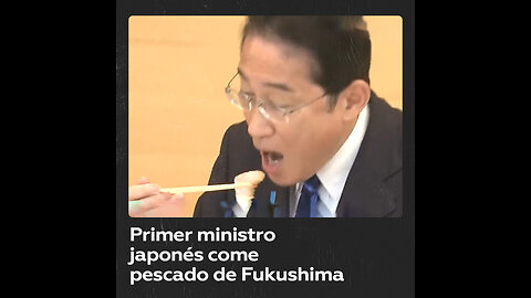 El primer ministro de Japón come pescado y mariscos de la prefectura de Fukushima
