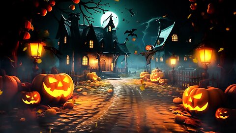 Haunted House Halloween Ambience🏡Halloween Background Music🎃With Scary Halloween Sounds 👻