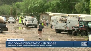 Globe neighborhood decimated by floodwaters