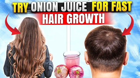 🧅 ONION JUICE FOR EXTREME HAIR GROWTH! Stop Hair loss & Grow Long Hair #onionjuice #hairgrowth