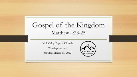 Sunday, March 13, 2022 Worship Service