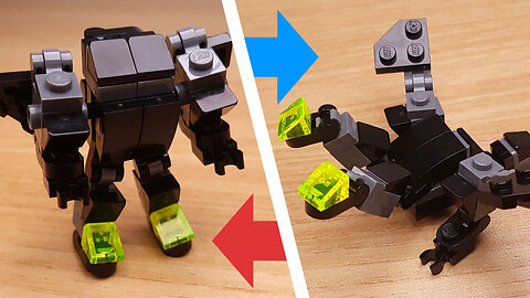 Dragon to robot mini LEGO brick transformer tutorial