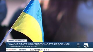 Wayne State University students, staff host peace vigil for Ukraine