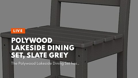 POLYWOOD Lakeside Dining Set, Slate Grey