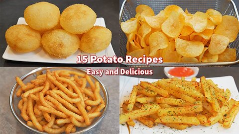 15 Amazing Potato Recipes ! Easy and Delicious ! Crispy French Fries , Potato Chips , Potato Snack