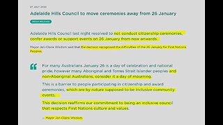 Moving Australia Day ceremonies did not sit well with this Adelaide Hills rate payer.