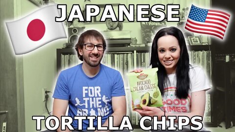 AVOCADO CREAM CHEESE TORTILLA CHIPS?! AMERICAN COUPLE TRIES JAPANESE JUNK FOOD (PART 2)