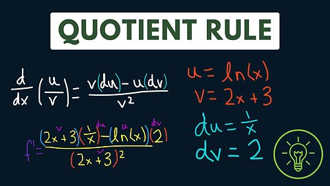 How to Solve Derivatives with the Quotient Rule