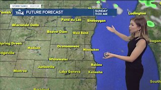 Hazy, cooler weather Sunday