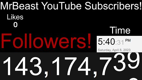 LIVE MrBeast YouTube Subscriber Count!