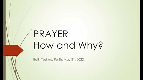 Prayer How and Why