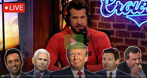 LIVE - 🔴 LIVE GOP Debate! FEATURING Trump/Tucker Interview Coverage! | Louder with Crowder