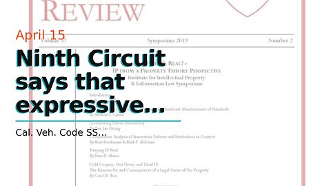 Ninth Circuit says that expressive honking is not protected by the First Amendment