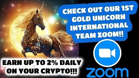 Gold Unicorn Zoom - Check Out Our 1st GU International Team Zoom