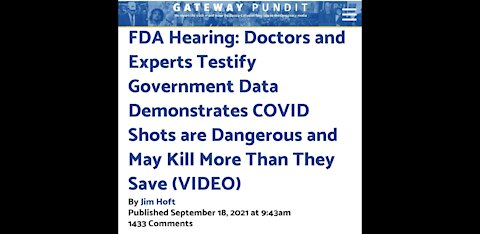 FDA hearing: shots kill more than save?