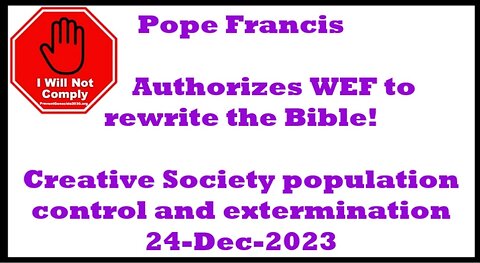 WEF Bible Creative Society EXPOSED
