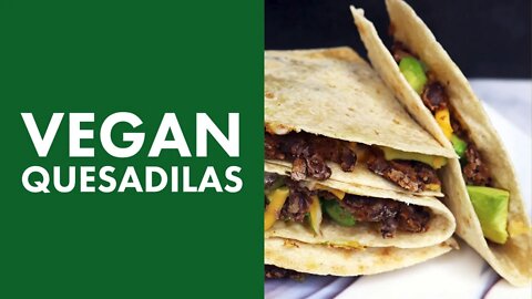 Vegan Quesadillas with Black Beans and Avocado