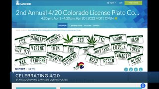 Colorado auctioning weed-themed license plates