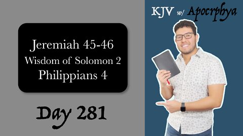 Day 281 - Bible in One Year KJV [2022]