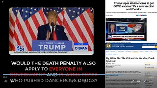 Trump-CINE Campaigns for his own ARREST and Execution for Committing Big Pharma Drug CRIMES!