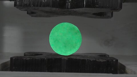 Is This Rock Radioactive? Glowing Rock Crushed By Hydraulic Press