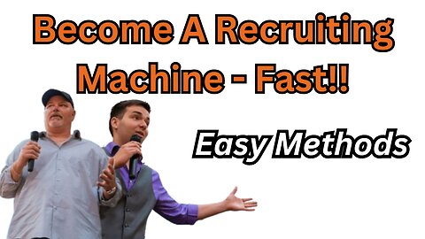 How You Become A Recruiting MACHINE In Your Network Marketing Business Fast! (Easy Methods)