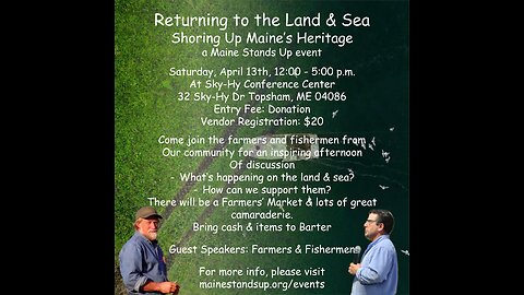 4/13/24 FULL Event: Returning to the Land & Sea: Shoring Up Maine’s Heritage