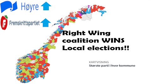 RIGHT WING COALITON DOMINATES NORWAY LOCAL ELECTIONS! Norske lokalvalg #frp