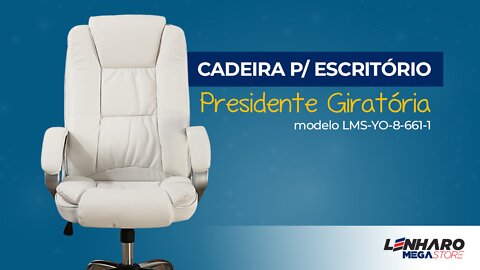 Cadeira para escritório - Lenharo Mega Store | Modelo LMS-BY-8-661-1 Branca