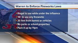 Warren to enforce fireworks laws