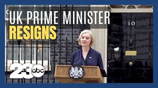 British Prime Minister Liz Truss resigns