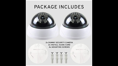 Mandala Crafts Fake Security Camera - Dummy Security Camera CCTV Dome Surveillance with Flashin...