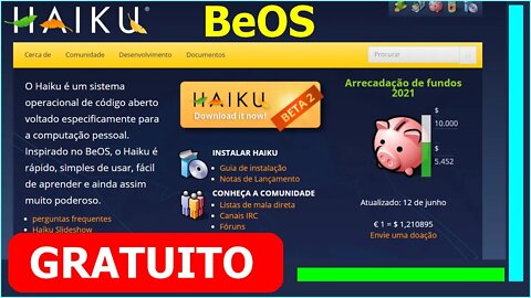 Haiku Sistema Operacional Gratuito para Computação Pessoal. Rápido, Simples e Fácil Aprendizado