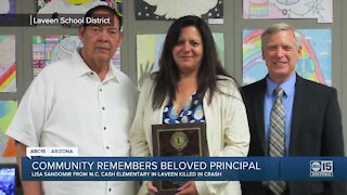 Communit gathers to remember M.C. Cash Elementary principal