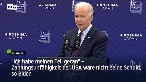 "Ich habe meinen Teil getan" – Zahlungsunfähigkeit der USA wäre nicht seine Schuld, so Biden