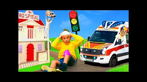 The Kids find out about Traffic Safety with an Ambulance!