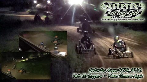 Galletta's Karting Club 2022/8/27: Season 26, Race 4 - Volume 4.1 (Tower Camera Angle)