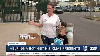 Santa's secret helper brought cheer to a little boy on Christmas