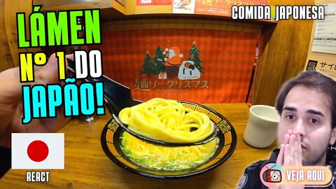 O LÁMEN NÚMERO 1 DO JAPÃO, ICHIRAN! Reagindo a COMIDAS DE RUA JAPONESAS | Veja Aqui Reacts