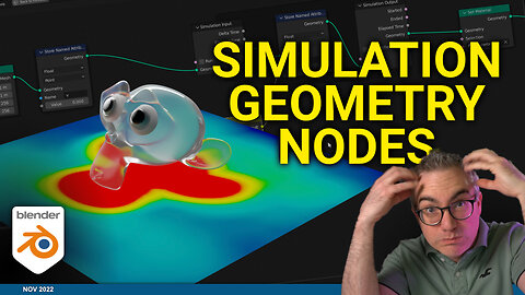 Simulation Geometry Nodes - A first look! Blender 3D Tutorial