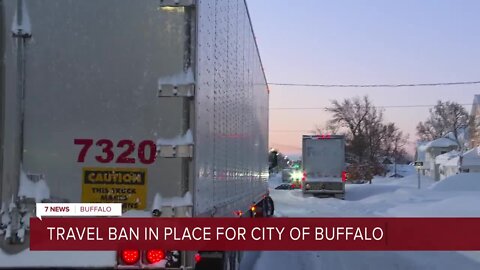 Buffalo Snow Storm: Tractor trailers avoiding thruway now stuck on local streets