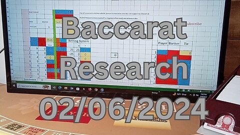 Baccarat Play 02062024: 1 Strategy, 1 Bankroll Management. Baccarat Research.
