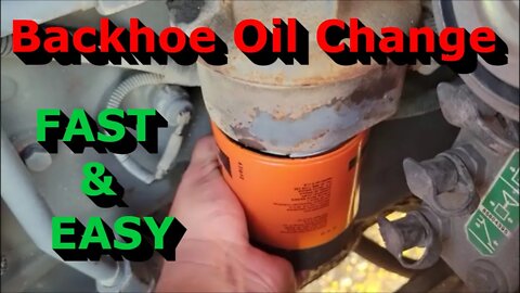 Backhoe Oil Change | Fast and Easy | New Holland LB75B Backhoe Maintenance