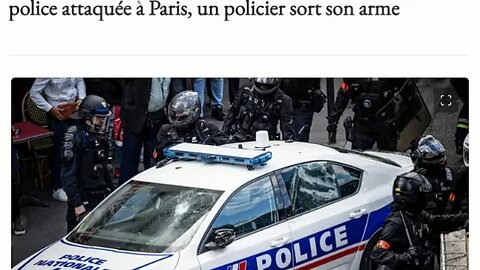 Marche contre les violences policières : une voiture de police attaquée à Paris,