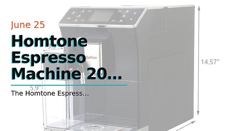 Homtone Espresso Machine 20 Bar, Stainless Steel Espresso Machine with Milk Frother for Cappucc...