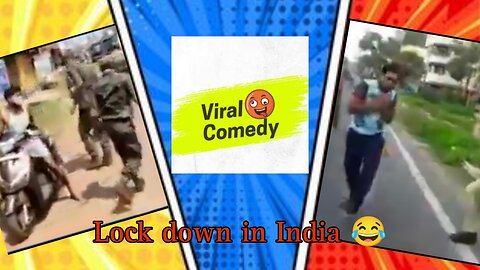 Lock down in India 😂 funny video, police vs public 😂 Lockdown