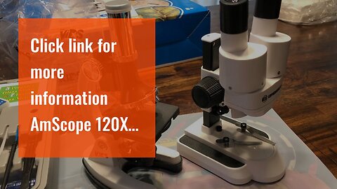Click link for more information AmScope 120X-1200X 52-pcs Kids Beginner Microscope STEM Kit wit...
